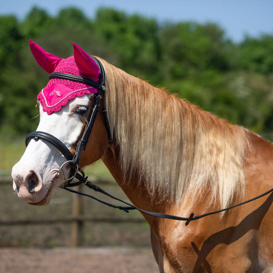 Gallop Classic Fly Veil Fuchsia - Ashurst Equestrian & Country