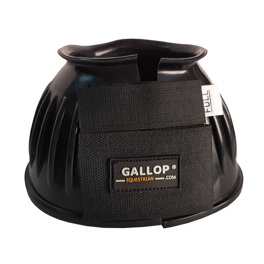 Gallop Double Taped Pvc Ribbed Over Reach Boots Black - Ashurst Equestrian & Country
