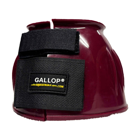 Gallop Double Taped Pvc Ribbed Over Reach Boots Burgundy - Ashurst Equestrian & Country