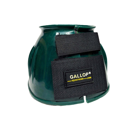 Gallop Double Taped Pvc Ribbed Over Reach Boots Green - Ashurst Equestrian & Country