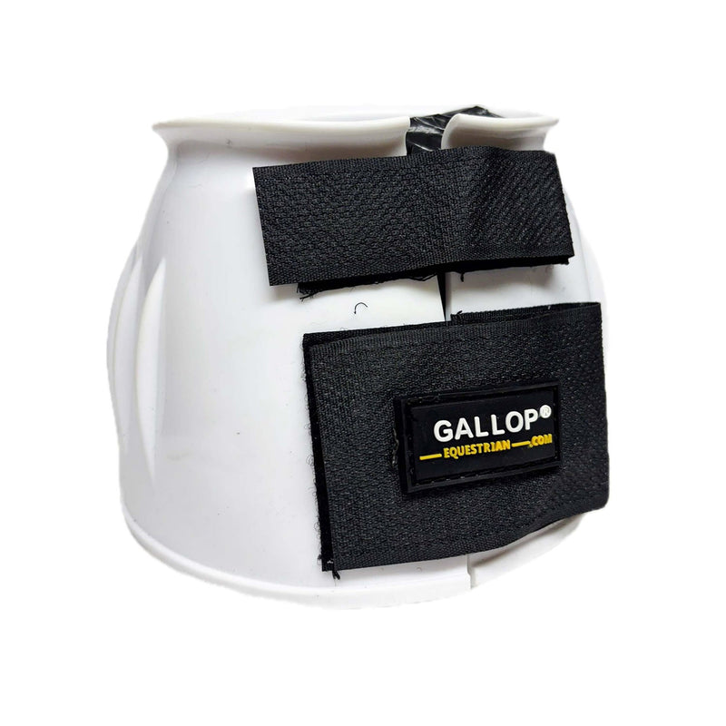 Load image into Gallery viewer, Gallop Double Taped Pvc Ribbed Over Reach Boots White - Ashurst Equestrian &amp; Country

