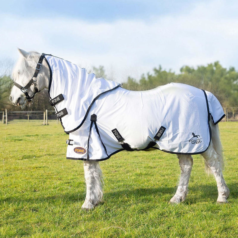 Load image into Gallery viewer, Gallop Ponie Dual 5 Point Fly Rug/Neck Set White - Ashurst Equestrian &amp; Country
