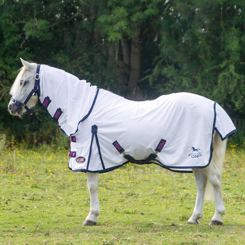 Load image into Gallery viewer, Gallop Ponie Essentials Classic Fly Rug Combo White - Ashurst Equestrian &amp; Country

