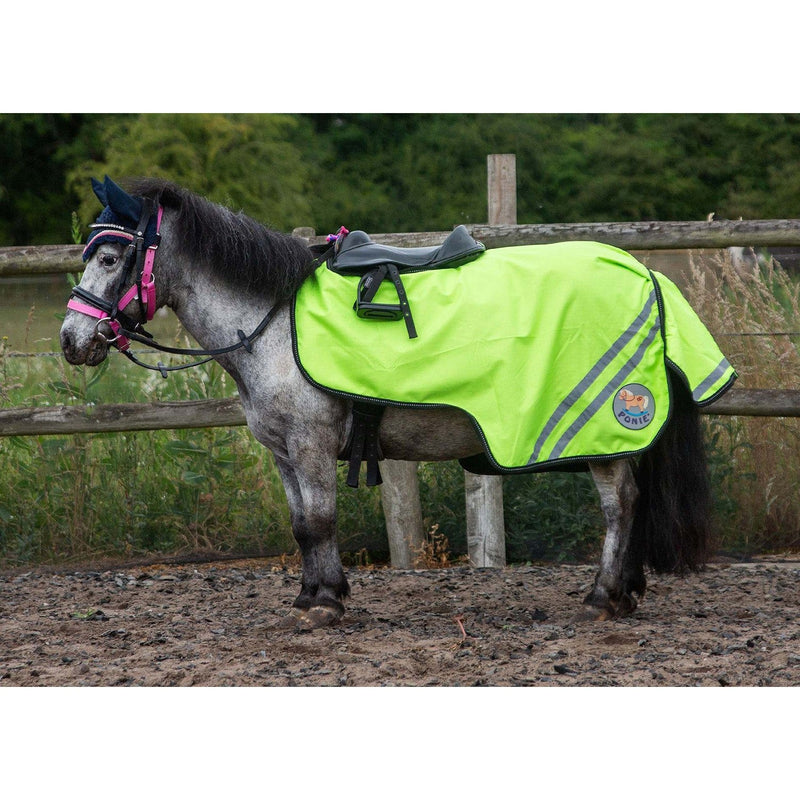 Load image into Gallery viewer, Gallop Ponie Retro Reflective Mesh Exercise Sheet Yellow - Ashurst Equestrian &amp; Country
