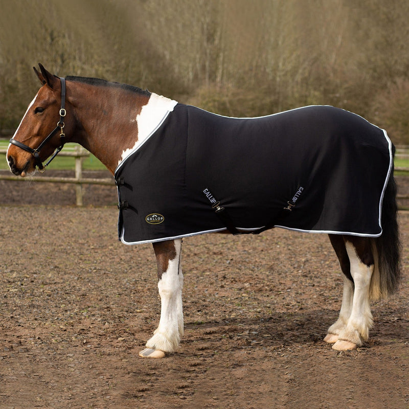 Load image into Gallery viewer, Gallop Ponie Tiddlywinks Jersey Cooler Rug Black/White/Grey - Ashurst Equestrian &amp; Country

