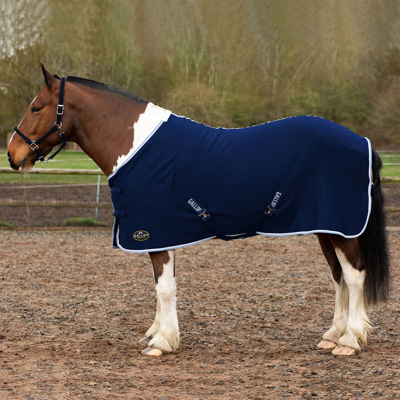 Load image into Gallery viewer, Gallop Ponie Tiddlywinks Jersey Cooler Rug Navy/White/Sky - Ashurst Equestrian &amp; Country
