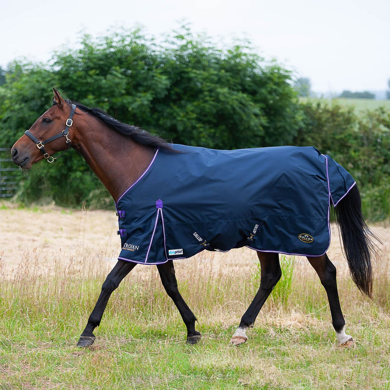 Load image into Gallery viewer, Gallop Trojan Duraproof 5 Point Std Lightweight Turnout Navy - Ashurst Equestrian &amp; Country
