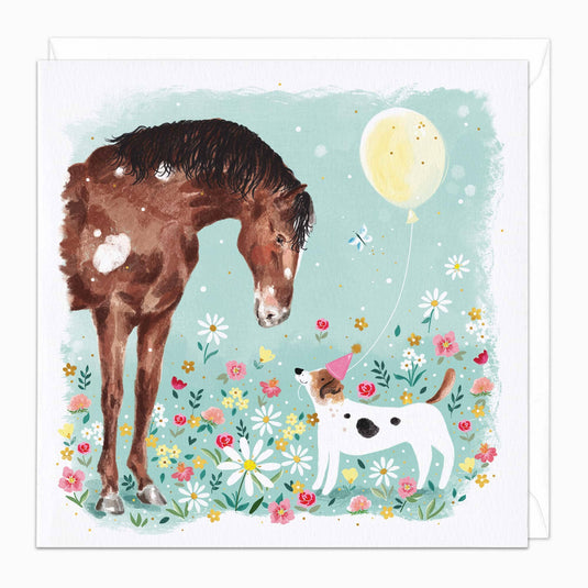 H340 - Friends in the field Birthday Card - Ashurst Equestrian & Country