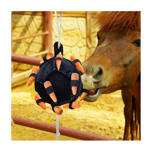 Hanging Carrot Feeding Ball – Black - Ashurst Equestrian & Country