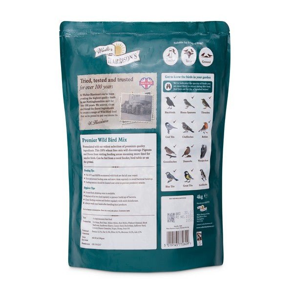 Load image into Gallery viewer, Harrisons Premier Wild Bird Mix 4kg Pouch - Ashurst Equestrian &amp; Country
