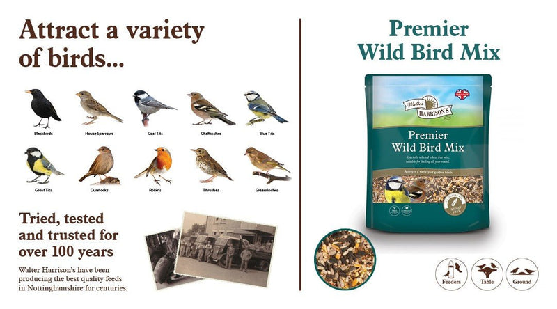 Load image into Gallery viewer, Harrisons Premier Wild Bird Mix 4kg Pouch - Ashurst Equestrian &amp; Country
