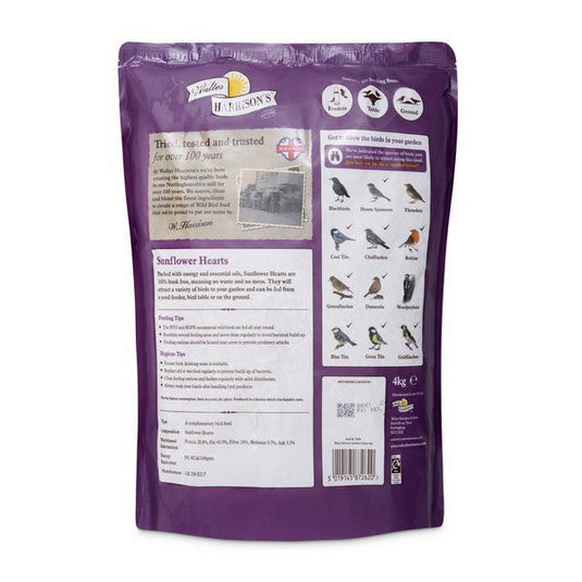 Harrisons Sunflower Hearts 4kg Pouch - Ashurst Equestrian & Country