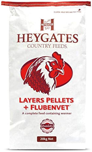 Heygates Layers Pellets with Flubenvet 20kg - Ashurst Equestrian & Country