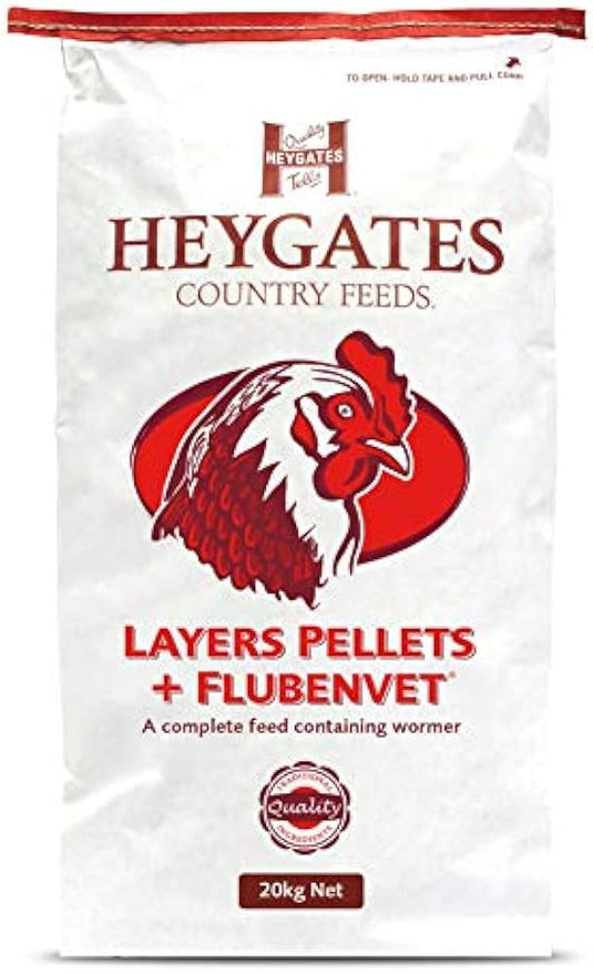 Heygates Layers Pellets with Flubenvet 20kg - Ashurst Equestrian & Country