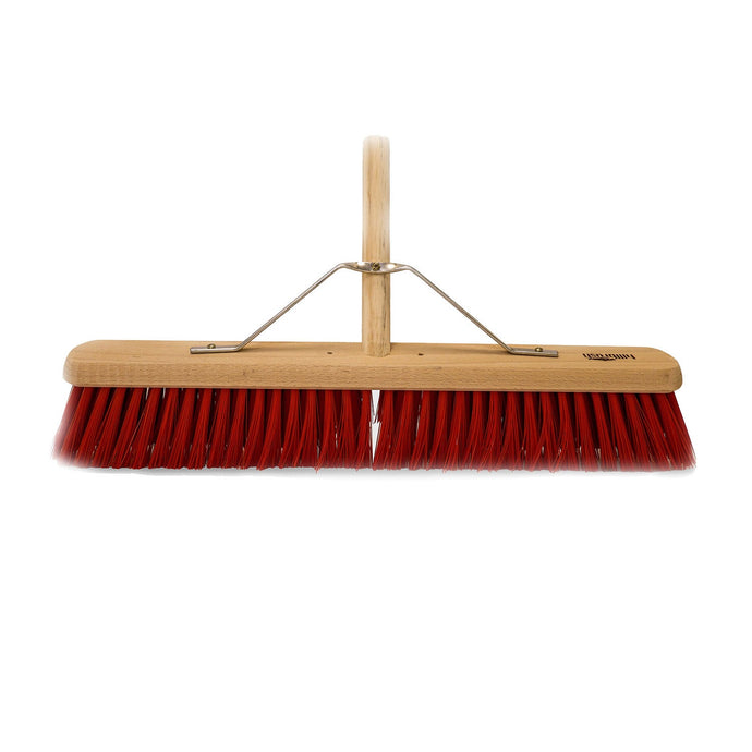 Hillbrush Trade Platform Broom Medium Pvc Red With Handle - Ashurst Equestrian & Country