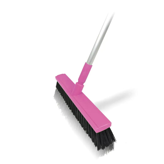 Harold Moore Equestrian Stable & Yard Broom - Pink - 45cm