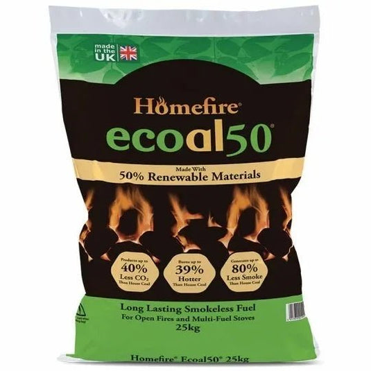 Homefire Ecoal 50 Smokeless 20kg (050) - Ashurst Equestrian & Country