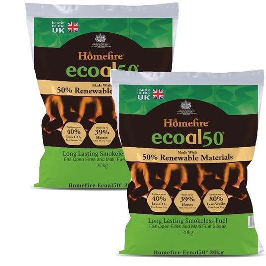 Homefire Ecoal 50 Smokeless 20kg (050) - Ashurst Equestrian & Country