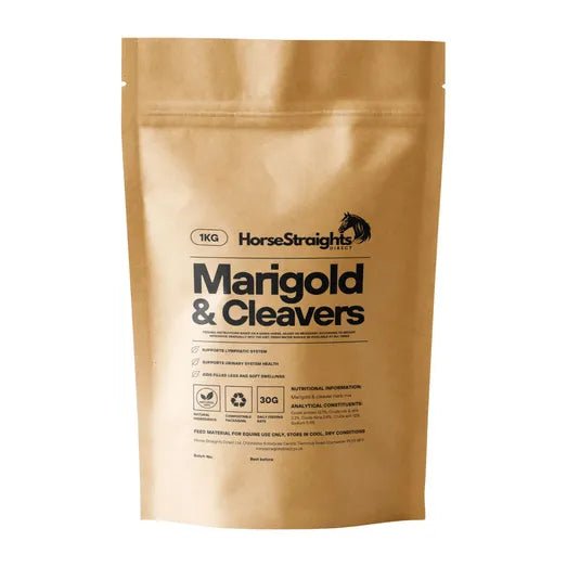 Horse Straights Direct Marigold & Cleavers Mix - 1kg Pouch - Ashurst Equestrian & Country