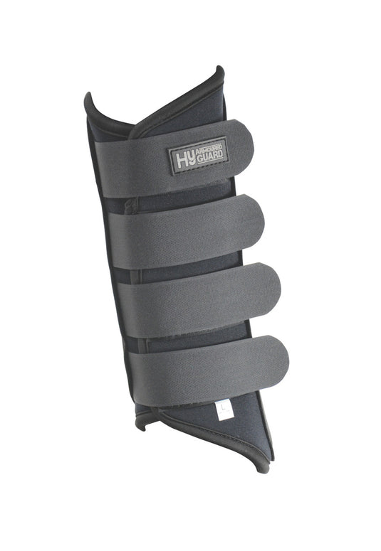 Hy Equestrian Armoured Guard Neoprene Brushing Boots - Black/Black