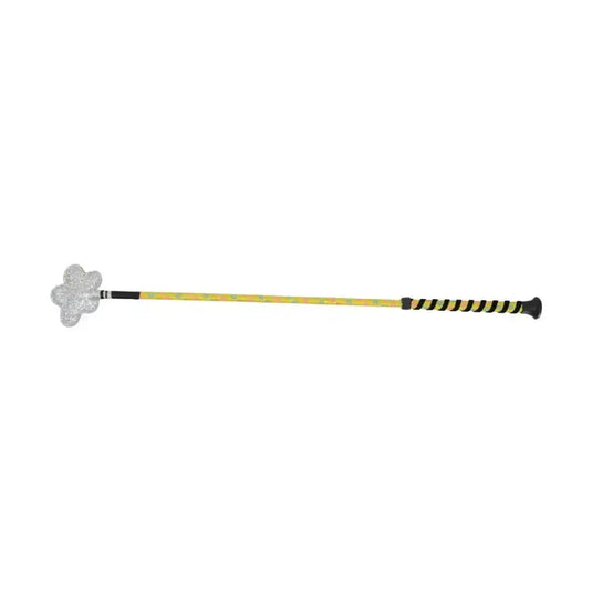Hy Equestrian Daisy Maid Whip - Yellow Silver Pink Teal Flowers