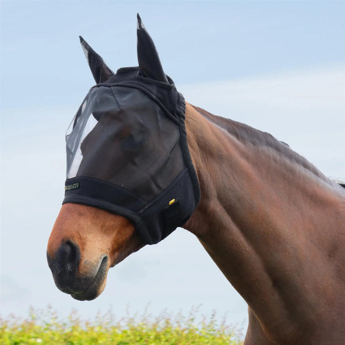 Hy Equestrian Armoured Protect Half Mask with Ears - Ashurst Equestrian & Country