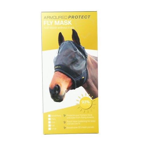 Hy Equestrian Armoured Protect Half Mask without Ears - Ashurst Equestrian & Country