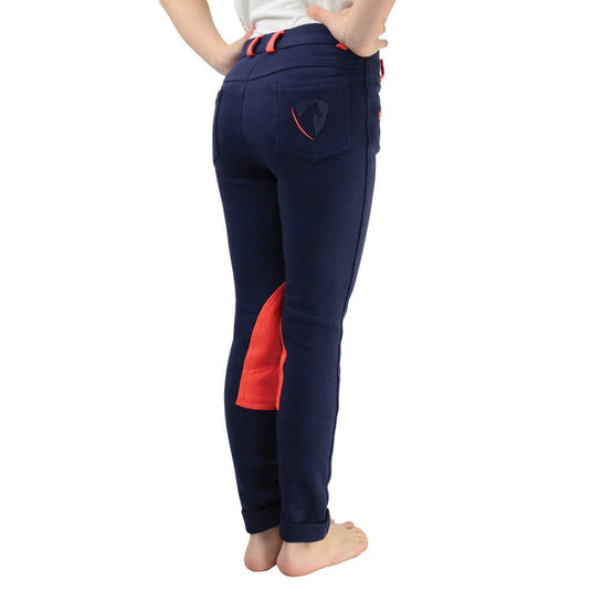 Hy Equestrian Belton Jodhpurs Child Navy/Red - Ashurst Equestrian & Country