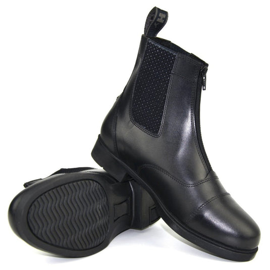 Hy Equestrian Canterbury Zip Jodhpur Boots Child Black - Ashurst Equestrian & Country
