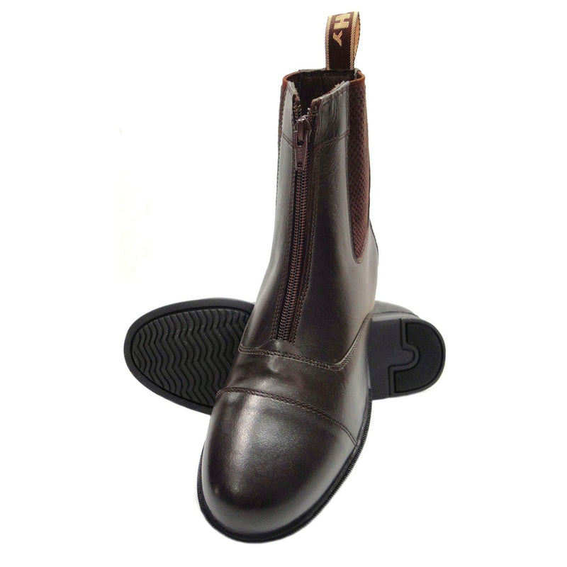 Load image into Gallery viewer, Hy Equestrian Canterbury Zip Jodhpur Boots Child Brown - Ashurst Equestrian &amp; Country
