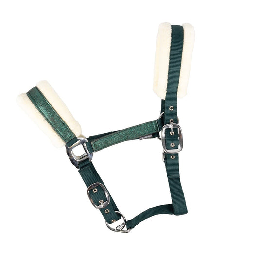 Hy Equestrian Christmas Elf Headcollar Green Sparkle - Ashurst Equestrian & Country