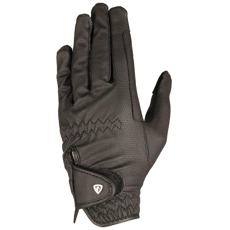 Load image into Gallery viewer, Hy Equestrian Cottenham Elite Riding Gloves Black - Ashurst Equestrian &amp; Country

