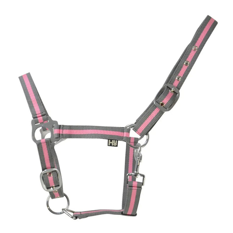 Load image into Gallery viewer, Hy Equestrian Economy Plus Twotone Headcollar Navy/Baby Pink - Ashurst Equestrian &amp; Country
