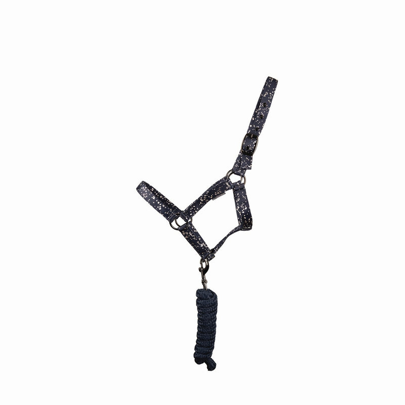 Load image into Gallery viewer, Hy Equestrian Elevate Allure Headcollar &amp; L/R Navy/Grey - Ashurst Equestrian &amp; Country
