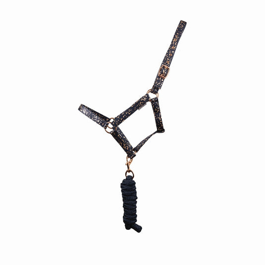 Hy Equestrian Elevate Allure Headcollar & L/R Navy/Grey - Ashurst Equestrian & Country