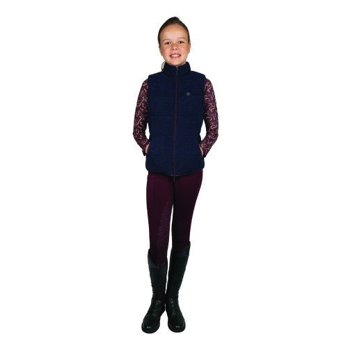 Hy Equestrian Elevate Heritage Teddy Fleece Gilet Navy - Ashurst Equestrian & Country