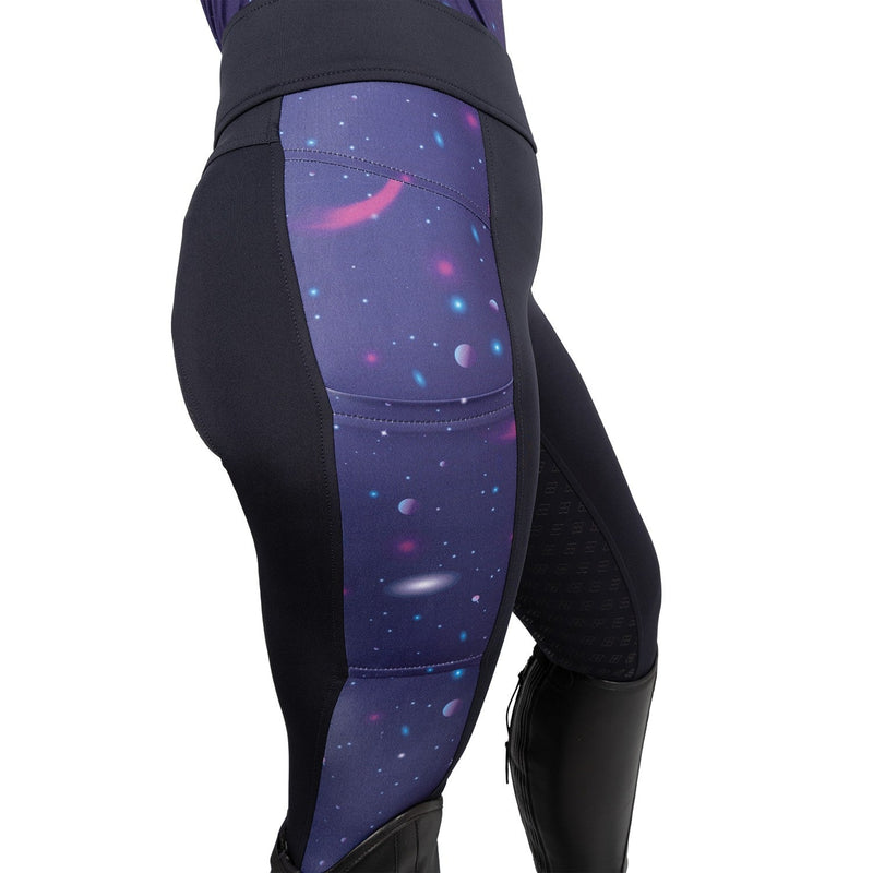 Load image into Gallery viewer, Hy Equestrian Elevate Out Of This World Tights Nvy/Mgt - Ashurst Equestrian &amp; Country
