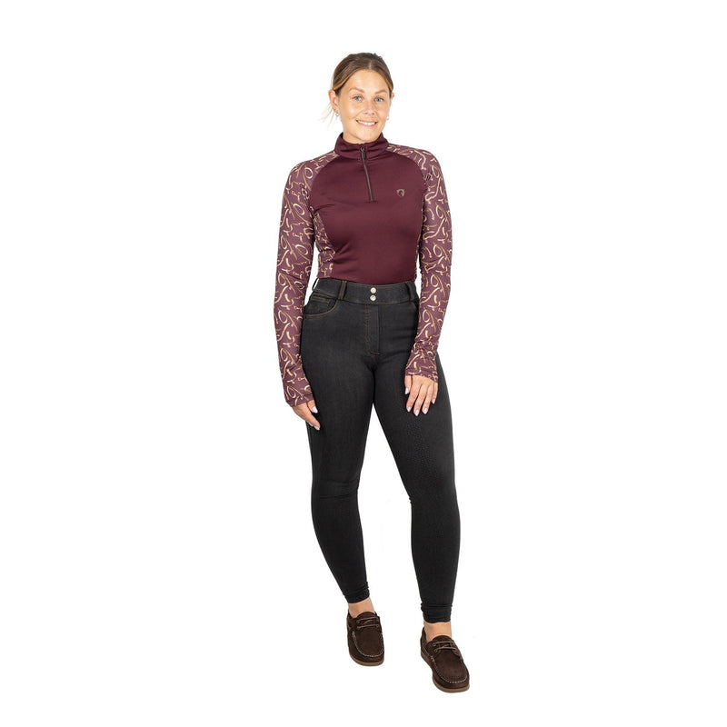 Load image into Gallery viewer, Hy Equestrian Elevate Style Denim Breeches Black - Ashurst Equestrian &amp; Country

