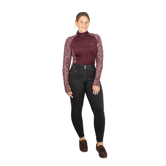 Hy Equestrian Elevate Style Denim Breeches Black - Ashurst Equestrian & Country
