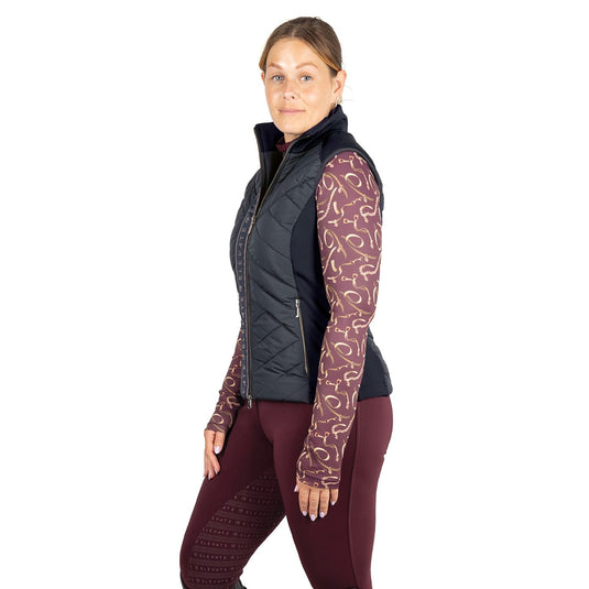 Hy Equestrian Elevate Style Gilet Navy/Berry - Ashurst Equestrian & Country