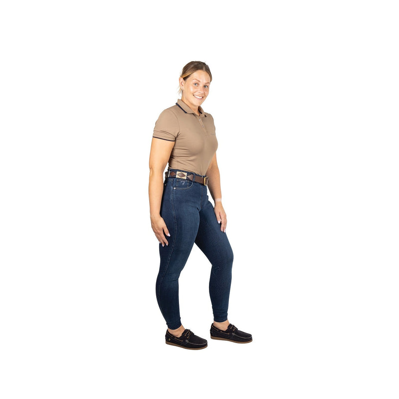 Load image into Gallery viewer, Hy Equestrian Elevate Style Polo Fossil/Navy - Ashurst Equestrian &amp; Country
