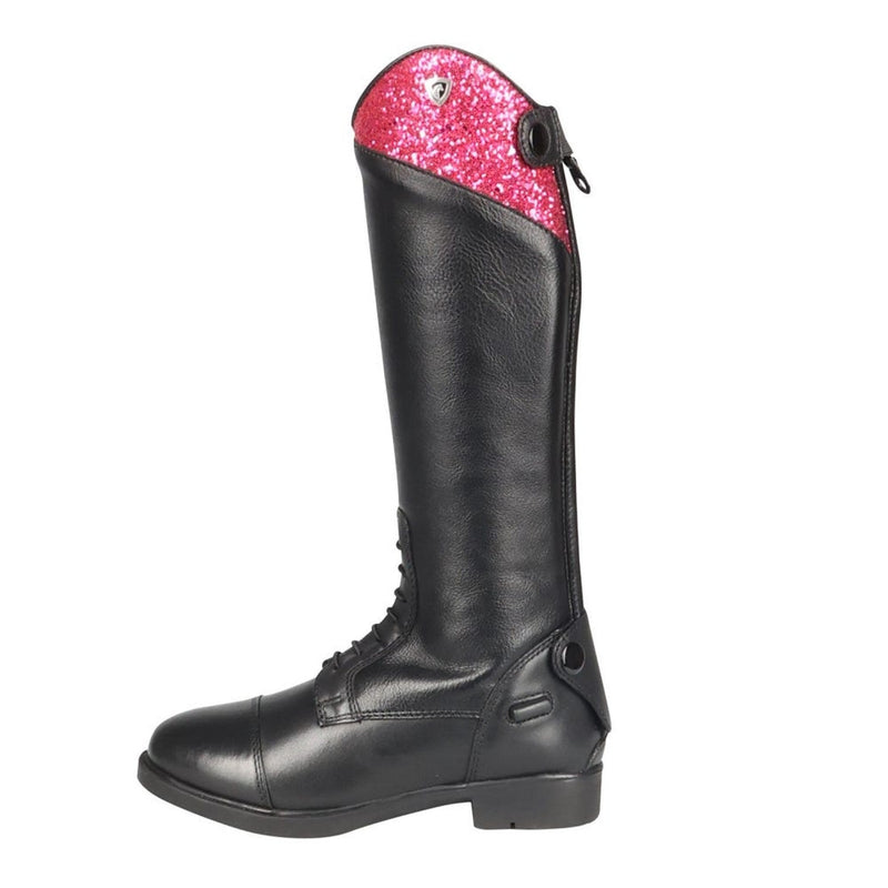 Load image into Gallery viewer, Hy Equestrian Eren Riding Boots Child Black/Pink - Ashurst Equestrian &amp; Country
