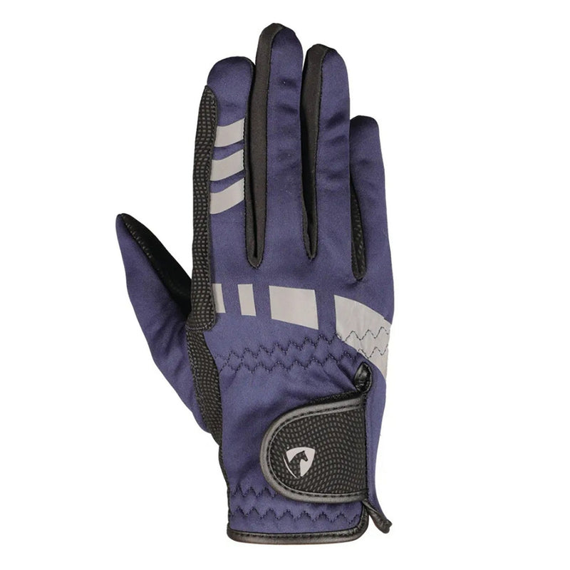 Load image into Gallery viewer, Hy Equestrian Extreme Reflective Softshell Gloves Navy - Ashurst Equestrian &amp; Country
