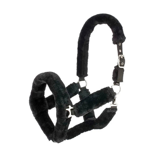 Hy Equestrian Fab Fleece Headcollar Black - Ashurst Equestrian & Country