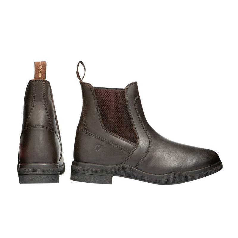 Load image into Gallery viewer, Hy Equestrian Fleece Lined Wax Leather Jodhpur Boots Brown - Ashurst Equestrian &amp; Country
