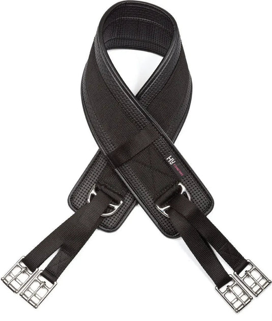 Hy Equestrian Humane Waffle Girth - Black - 48