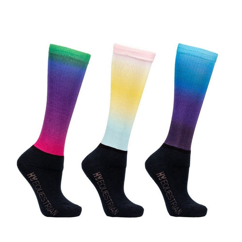 Load image into Gallery viewer, Hy Equestrian Junior Ombre Socks Navy/Ombre - Ashurst Equestrian &amp; Country
