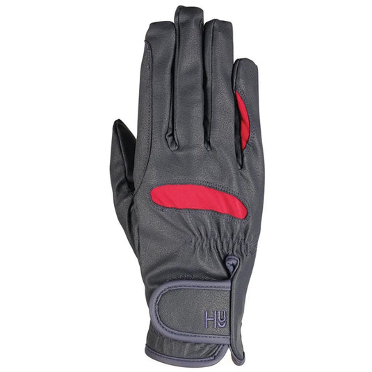 Hy Equestrian Lightweight Riding Gloves Black/Burgundy - Ashurst Equestrian & Country