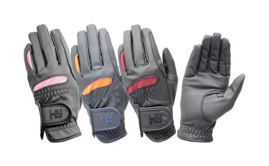 Hy Equestrian Lightweight Riding Gloves Navy/Burgundy - Ashurst Equestrian & Country