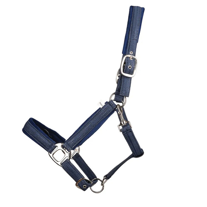 Load image into Gallery viewer, Hy Equestrian Mermaid Shimmer Headcollar &amp; Lead Rope Ryl Nvy - Ashurst Equestrian &amp; Country

